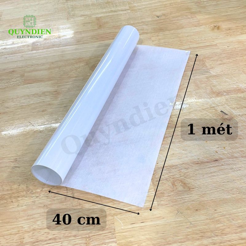 Giấy Phim Cách Điện Trắng 1 Mặt Bóng 1 Mặt Xù Dày 0.2mm