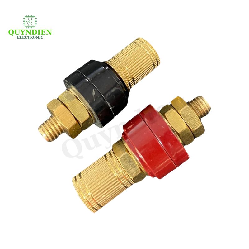 Cọc Đồng M8 Nắp Đồng Đỏ Đen