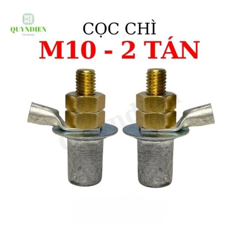 Cọc Bình Ắc Quy Chì M8 M10 Đồng Thau (2 Tán) - Giá 1 Đôi