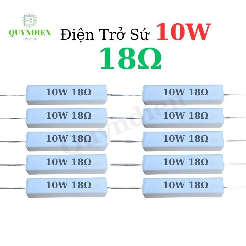 Điện Trở Sứ Nằm 10W - 18R
