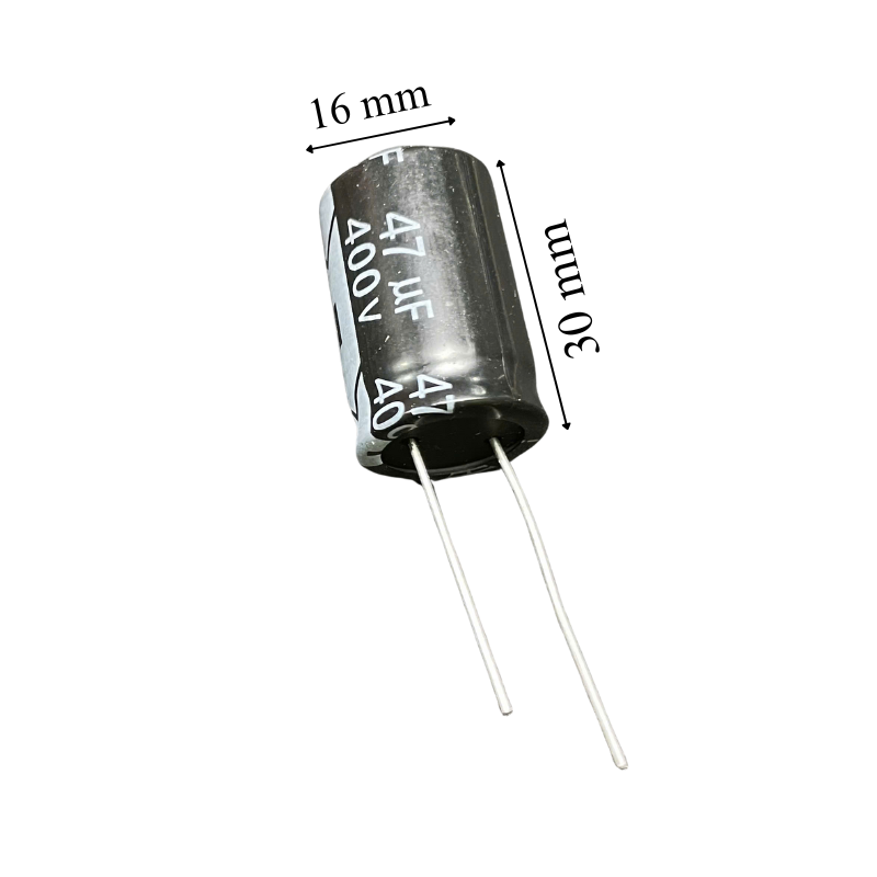 Tụ lộc nguồn tụ hóa 47uF 400V - 450V xanh 16x25mm