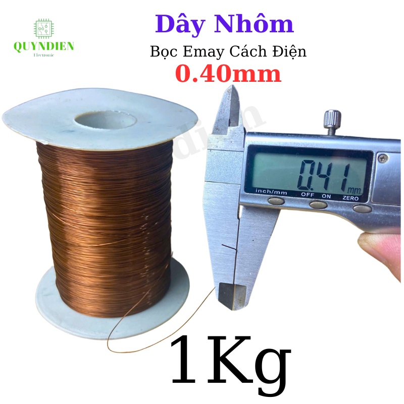 Dây NHÔM bọc emay TIẾN THỊNH size 0.40mm - Cuộn 1Kg
