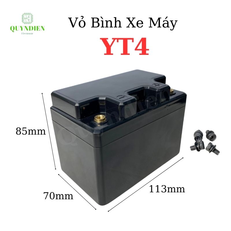 Vỏ Bình Đề Xe Máy YT5 Cọc Tròn Nắp Đục