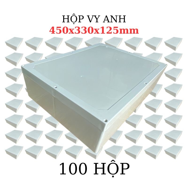 Hộp Nhựa Vy Anh 450x330x125mm Màu Trắng Nắp Đục