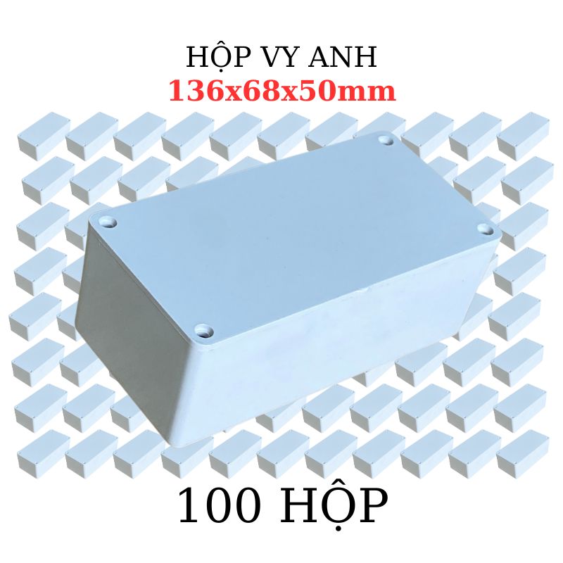 Hộp Nhựa Vy Anh 136x68x50mm Màu Trắng