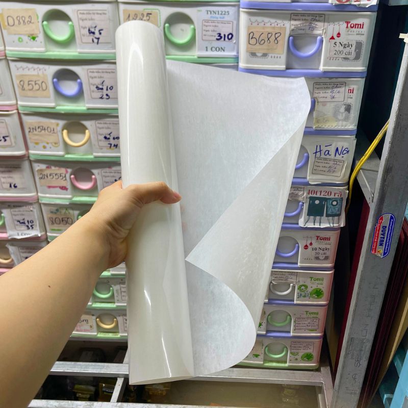 Giấy 1 mặt bóng 1 mặt xù giấy cách điện dày 0.25mm