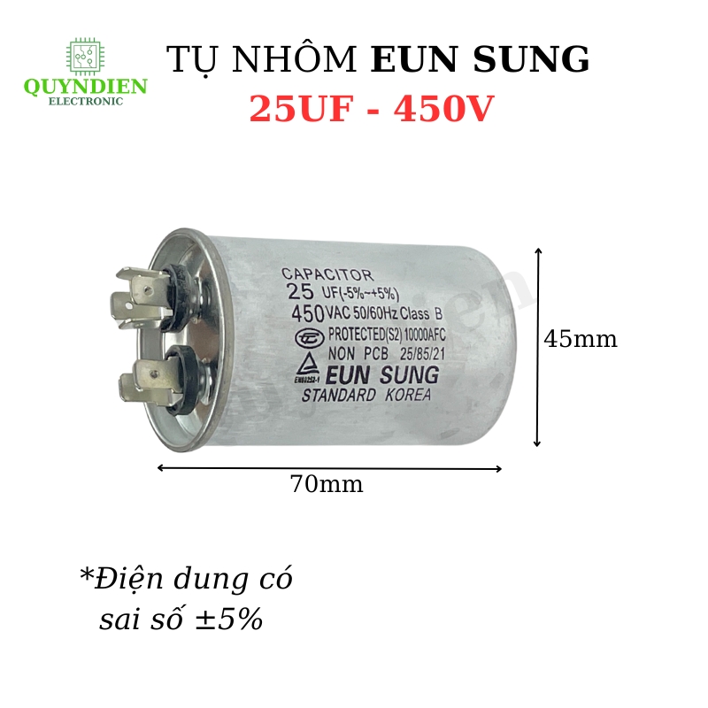 Tụ Nhôm Kapa EUN SUNG 25uF 450V