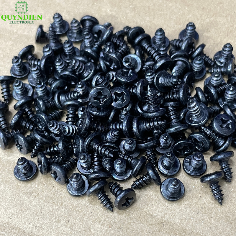 Ốc Vít Nhọn Đầu Tròn M3 Màu Đen 3x6mm