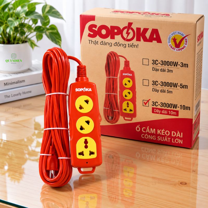 Ổ Cắm Siêu Tải 3 Lỗ Chéo 6000W