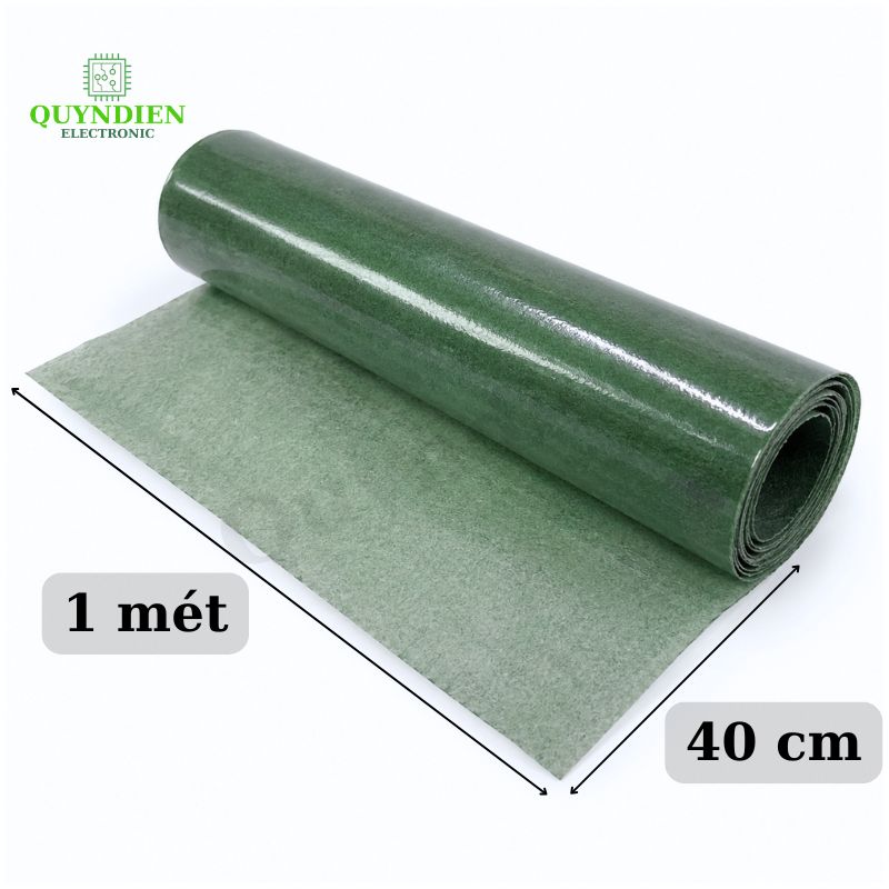 Giấy Xanh Cách Điện 1 Mặt Bóng 1 Mặt Xù Dày 0.2mm