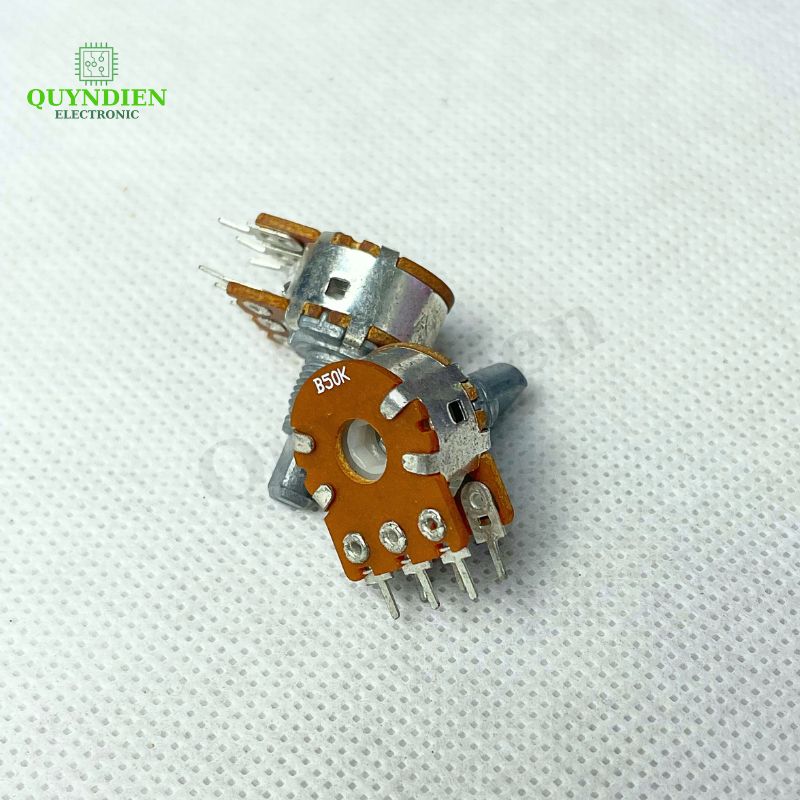 Volum biến trở Triết áp đôi 6 chân WL B50K - Trục D