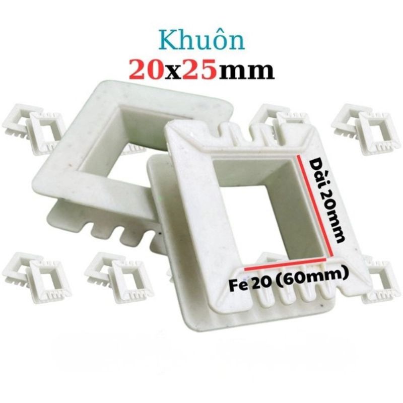 Khuôn Nhựa Quấn Biến Áp Fe Silic 20x25mm