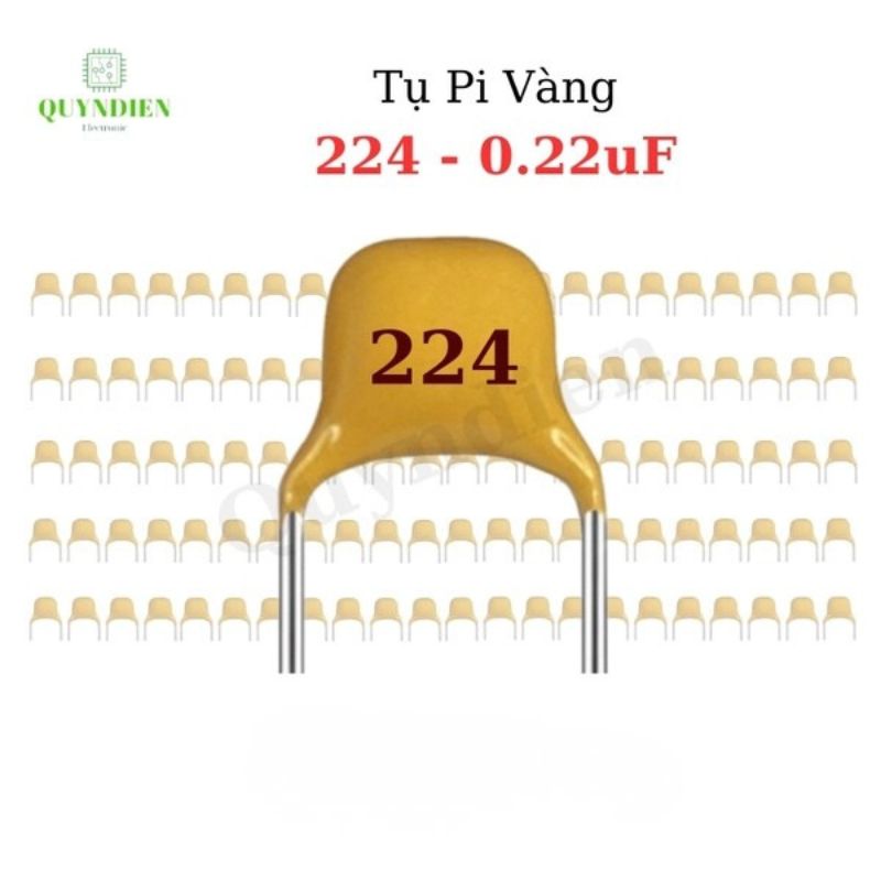 Tụ Pi 224 0.22uF-50V Vàng