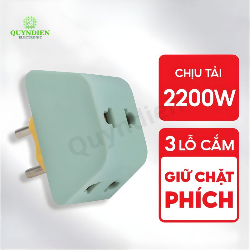Ổ Cắm Đa Năng 3 Cửa 2200W P11 P12