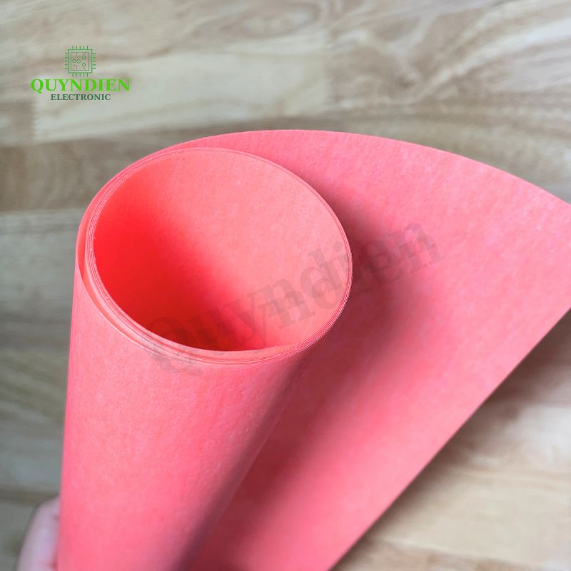 Giấy Cách Điện Hồng Khổ 40x100cm Dày 0.3mm