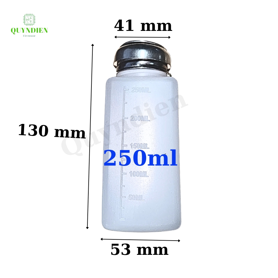 Lọ đựng dung dịch cồn xăng nước rửa mạch có nắp ấn 100ml 200ml 250ml