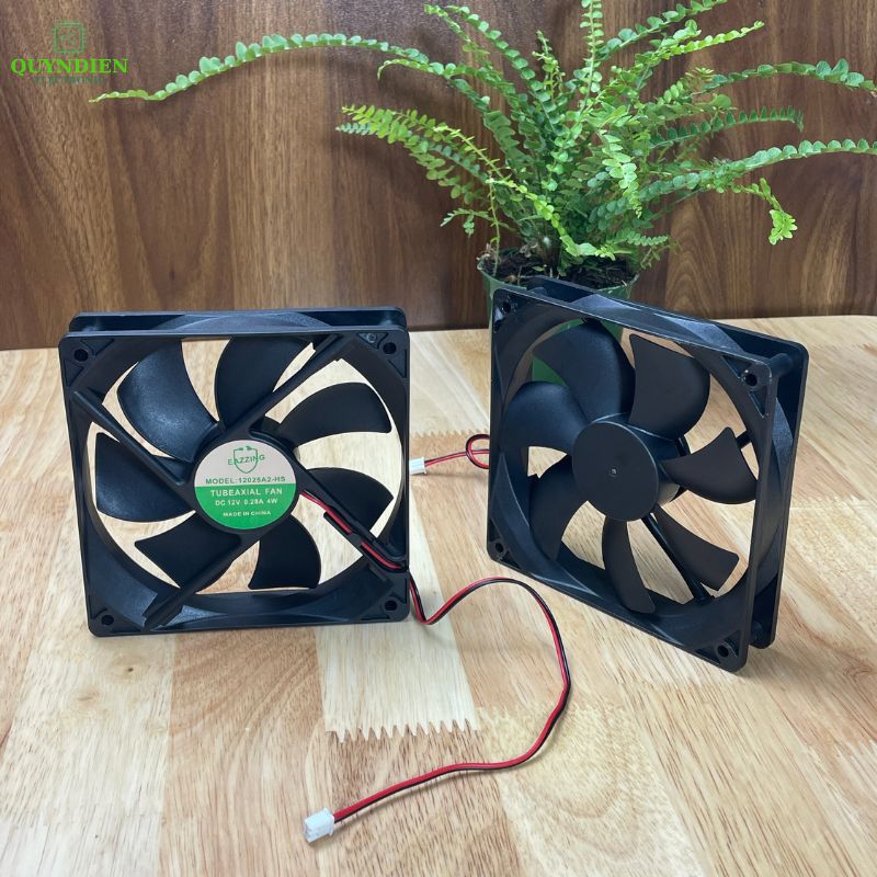 Quạt Tản Nhiệt Không Chổi Than DC 12V 0.28A 120x120x25mm Vuông Làm Mát Tủ Điện, Nguồn, Máy In 3D, PC