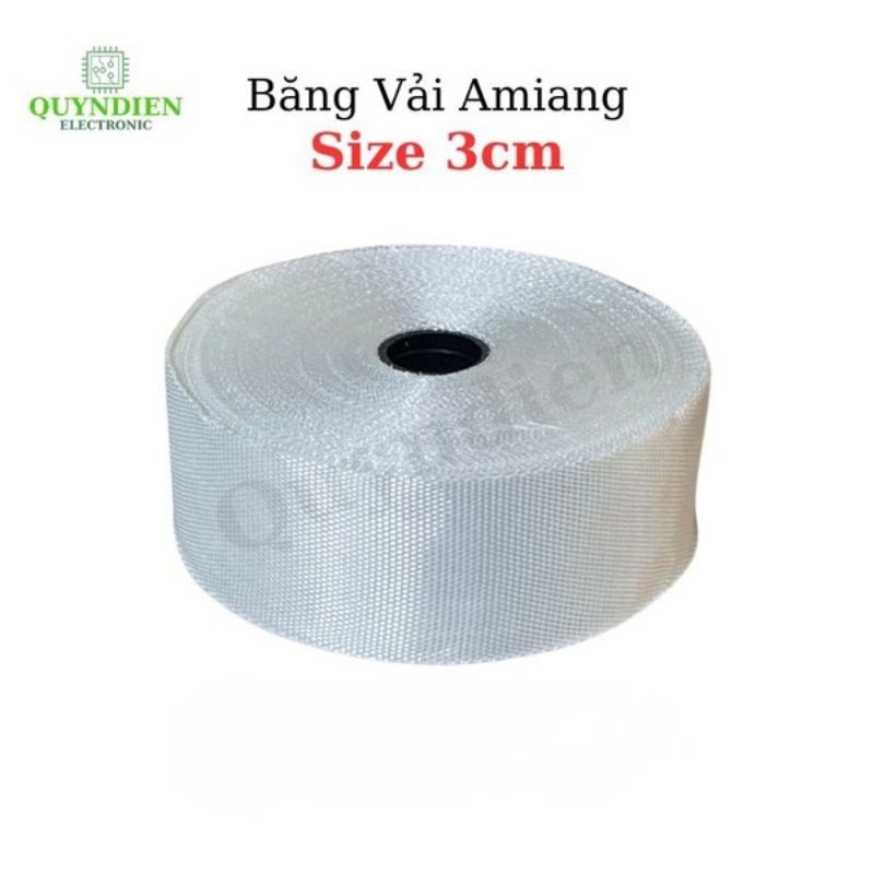 Băng Vải Amiang Cách Điện Chống Cháy - Cuộn 30 Mét