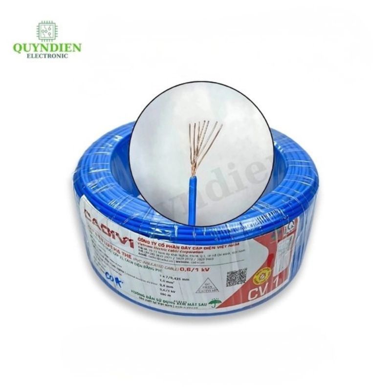Dây Điện Cadivi Dây Đơn Lõi 7 Sợi CV1 - Cuộn 1 Mét