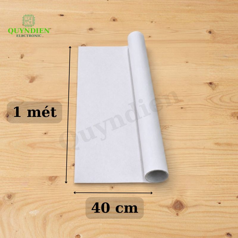 Giấy Phim Cách Điện Trắng 2 Mặt Xù Dày 0.2mm