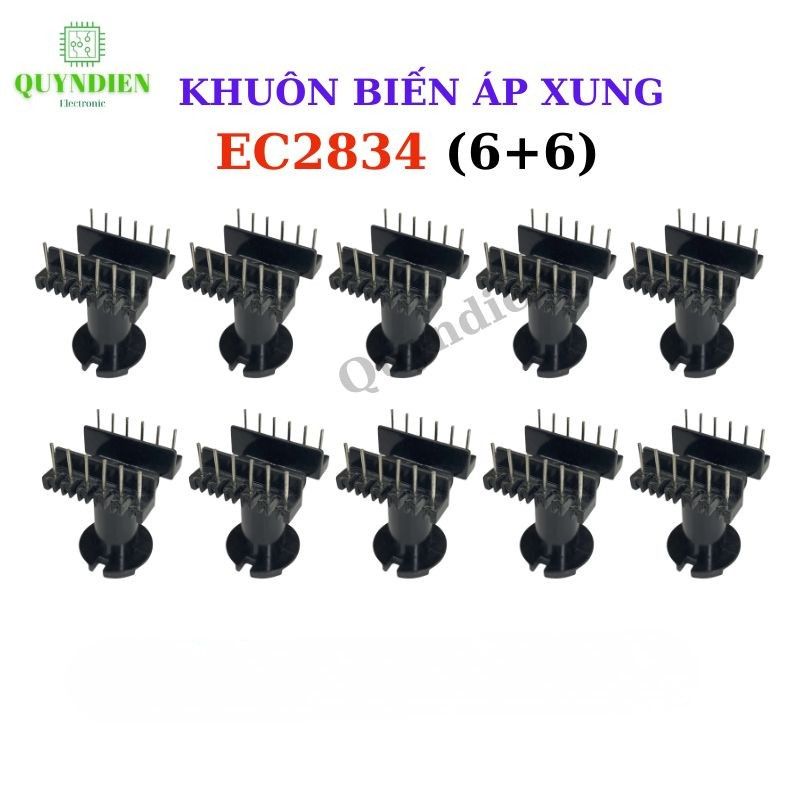 Khuôn Biến Áp EC2834 Tròn Đứng (6+6 Chân)