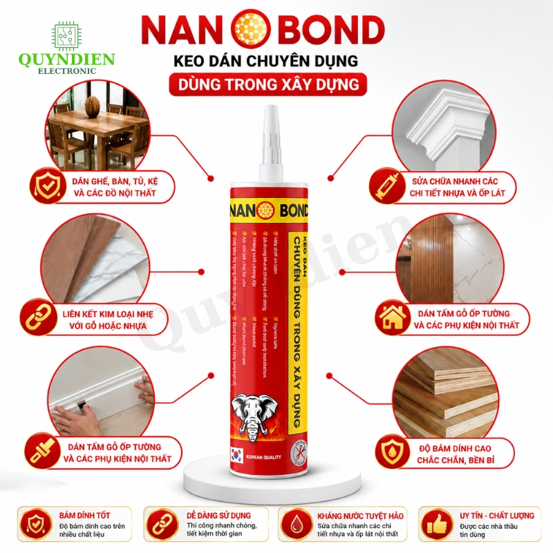 Keo Dán Đa Năng Nano Bond 300ml - Thùng 24 Chai