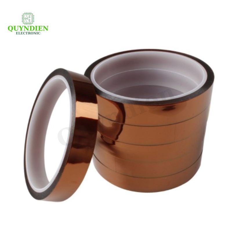 Băng dính màu Nâu chịu nhiệt tốt chất lượng cao 300℃ size 25mm