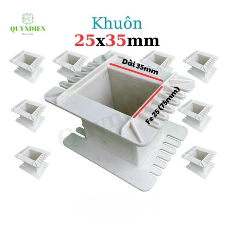 Khuôn Nhựa Quấn Biến Áp Fe Silic 25x35mm