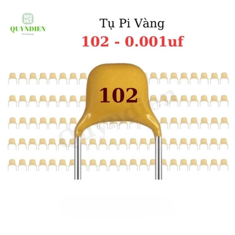 Tụ Pi 102 0.001uF-50V Vàng