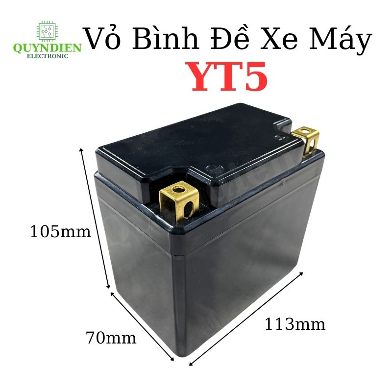 Vỏ Bình Đề Xe Máy YT4 YT5 - Cọc Vuông