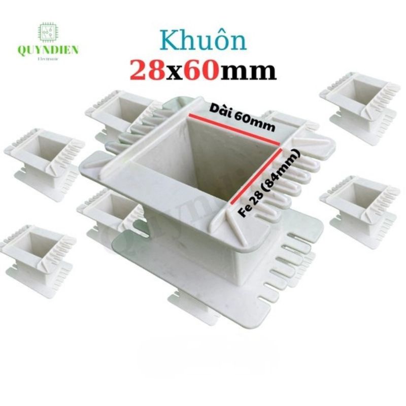 Khuôn Nhựa Quấn Biến Áp Fe Silic 28x60mm