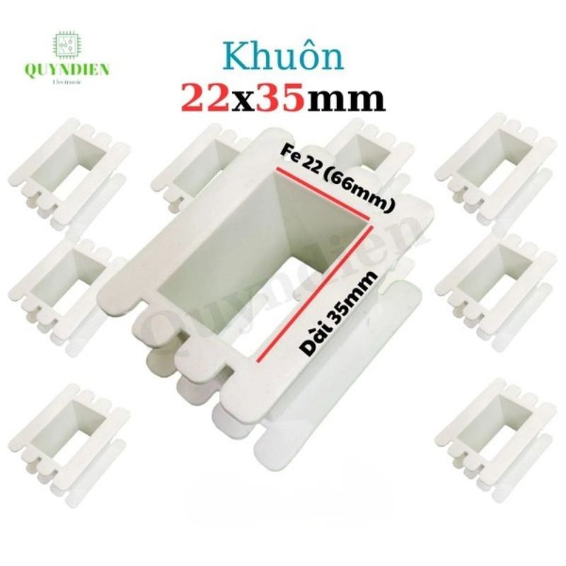 Khuôn Nhựa Quấn Biến Áp Fe Silic 22x35mm
