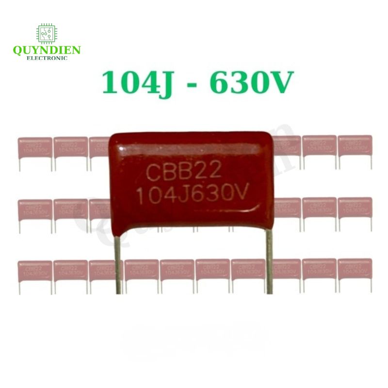 Tụ Kẹo Nâu Đỏ CBB21 104J 630V