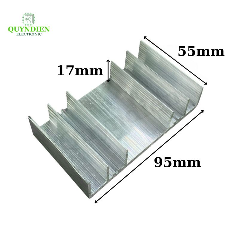 Nhôm Tản Nhiệt 6 Cánh 95x55x17mm