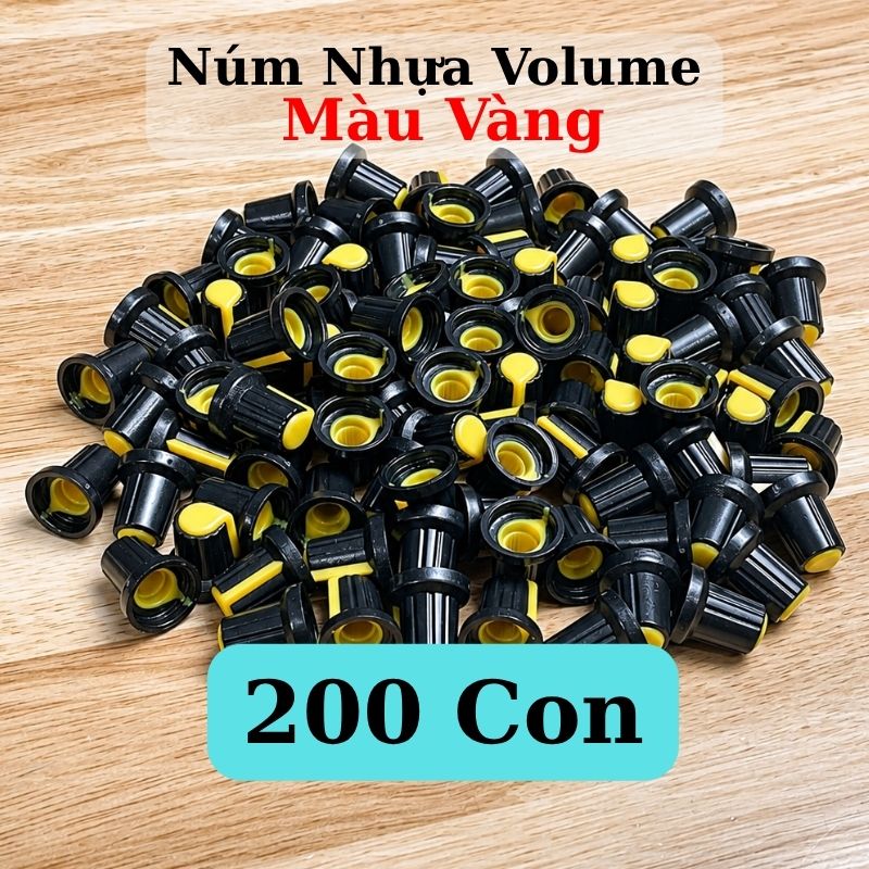 Núm Nhựa Volume Màu Vàng Thân Đen