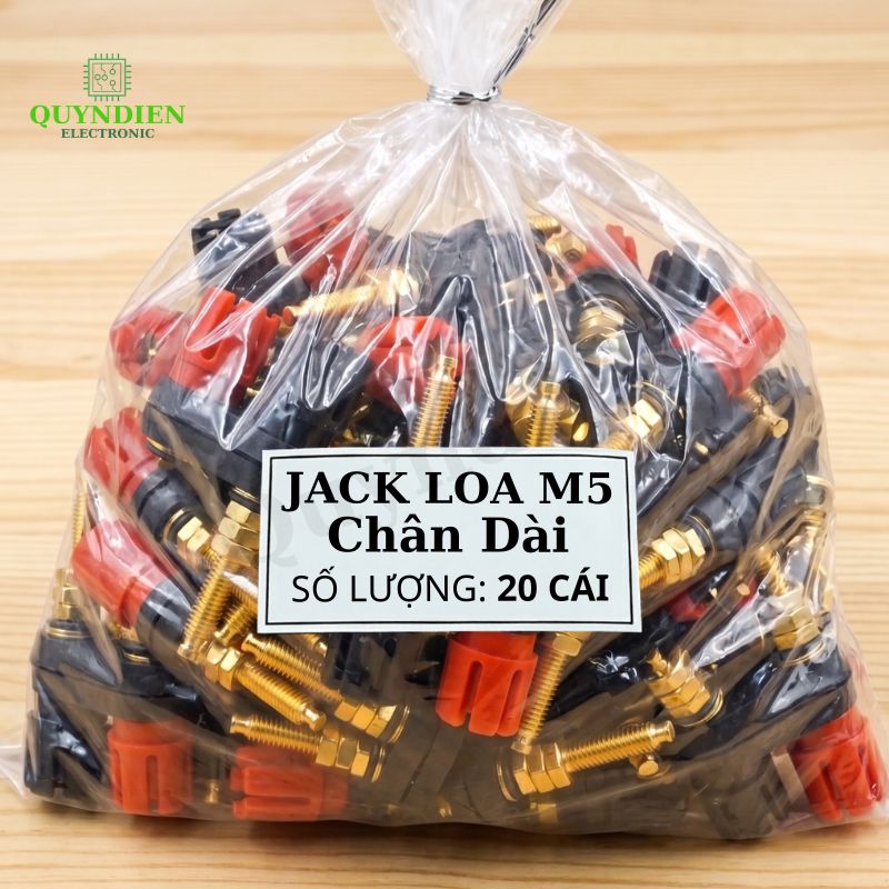 Trạm Loa Ampli Jack Loa Đôi Đỏ Đen M5 Chân Dài