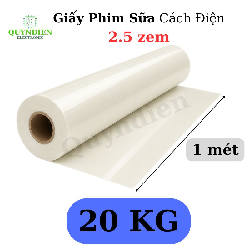 Giấy Phim Sữa Cách Điện 2 Mặt Bóng Dày 0.25mm