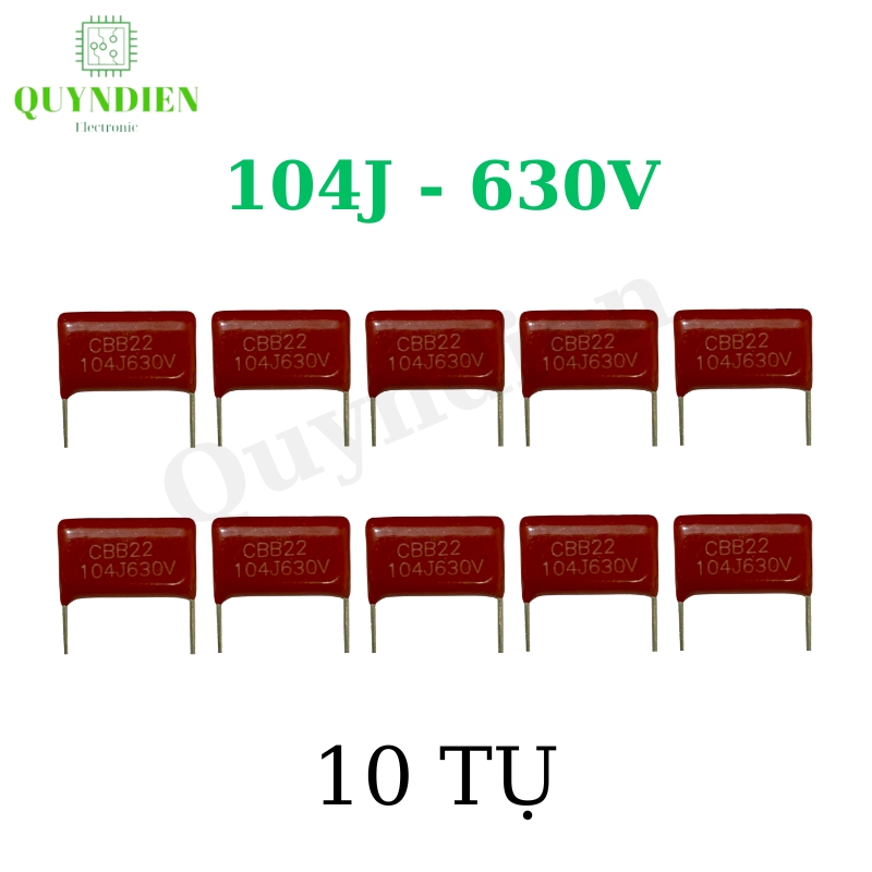 Tụ Kẹo Nâu đỏ CBB21 104J-630V