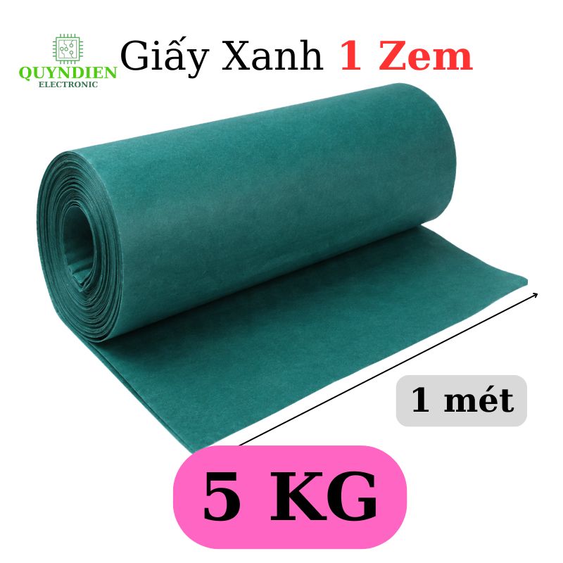Giấy Xanh Cách Điện 2 Mặt Xù Dày 0.1mm