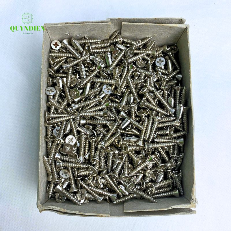 Ốc vít Thái M4x15mm ren xoắn đầu Col dài 15mm - 1.000 Con