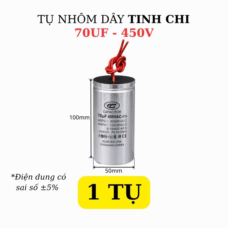 Tụ Nhôm Dây 70uF - 450V