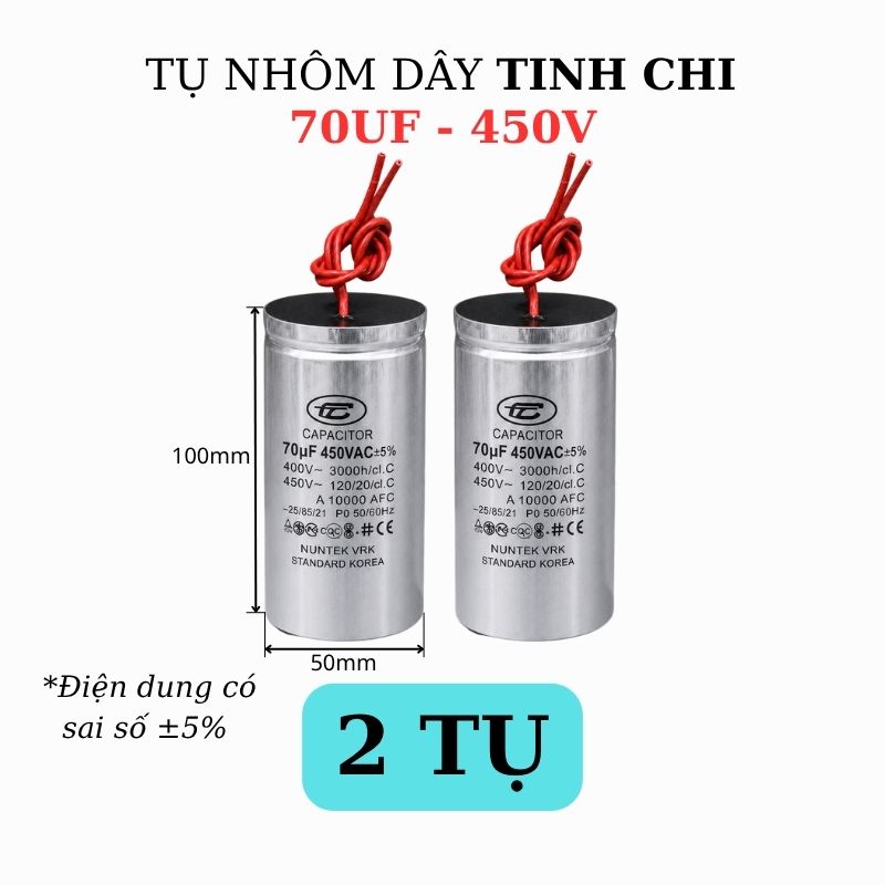 Tụ Nhôm Dây 70uF - 450V