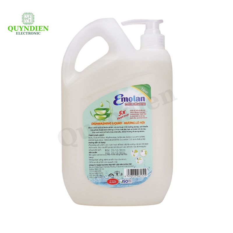 Nước rửa chén Emolan hương LÔ HỘI - 2.1L