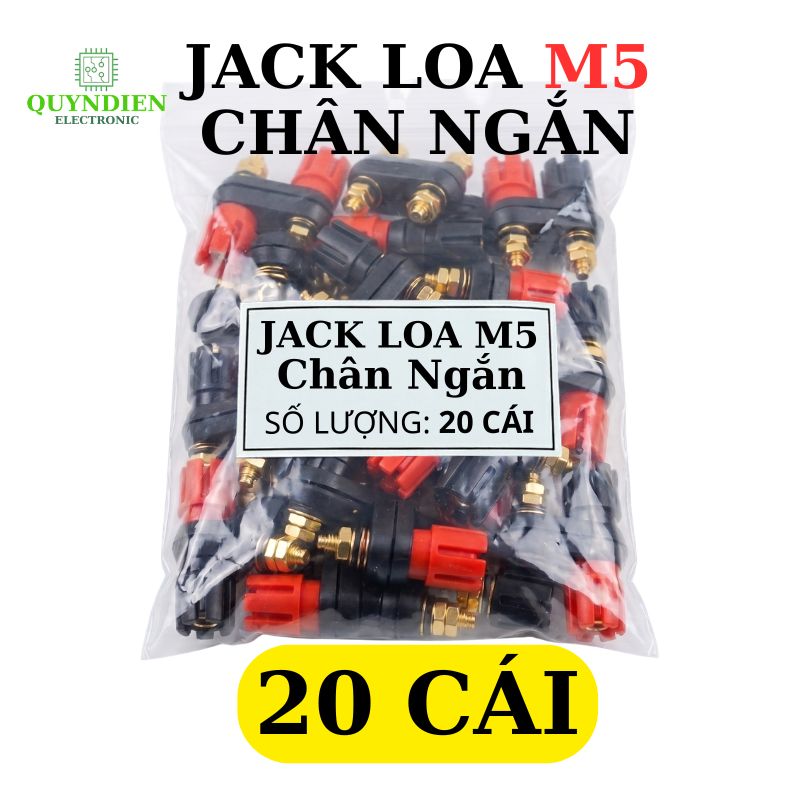 Trạm Loa Ampli Jack Loa Đôi Đỏ Đen M5 Chân Ngắn