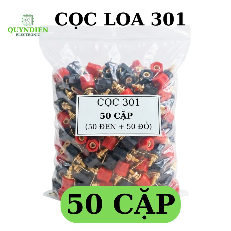 Cọc loa đỏ đen 301 [ĐÔI]
