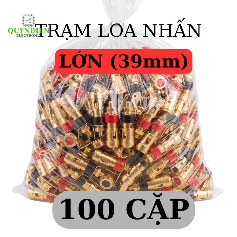 Trạm Loa Nhấn Vàng Loại Lớn 39mm Đỏ/Đen