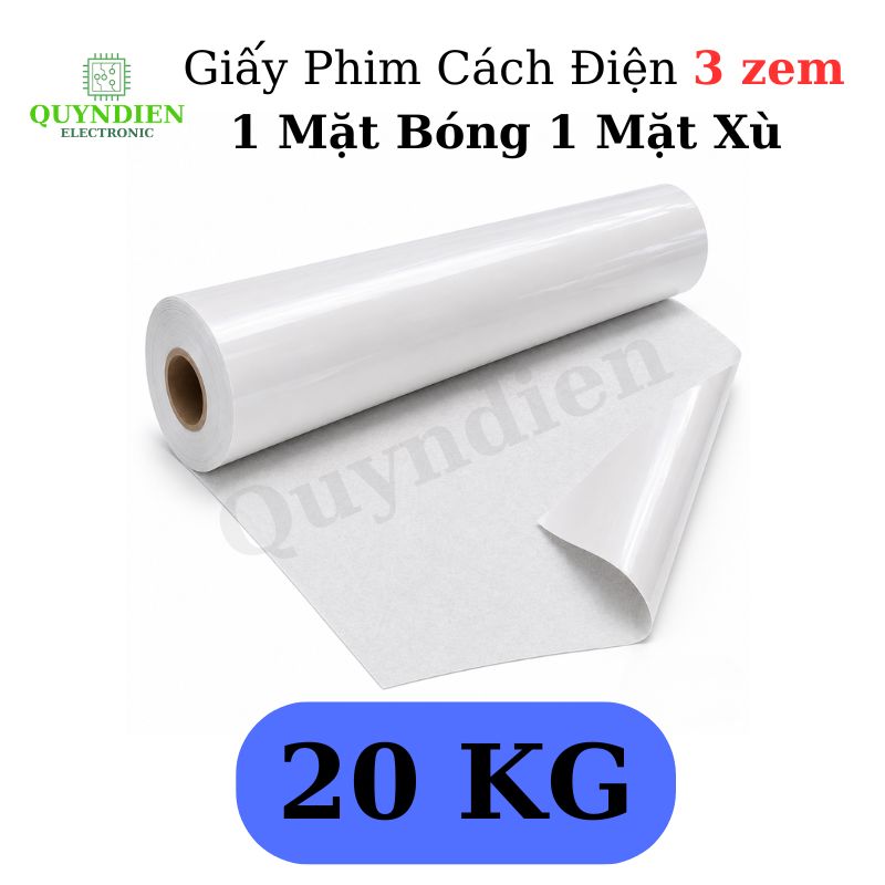 Giấy Phim Cách Điện 1 Mặt Bóng 1 Mặt Xù Dày 0.3mm