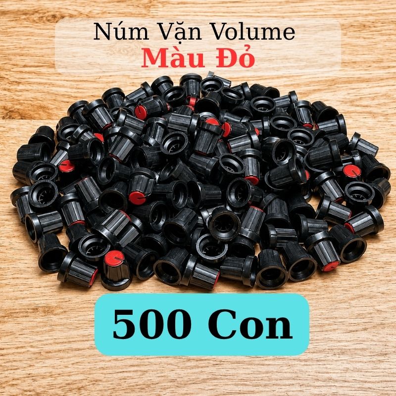 Núm Vặn Volume Nhựa Màu Đỏ Trục Hoa Mai