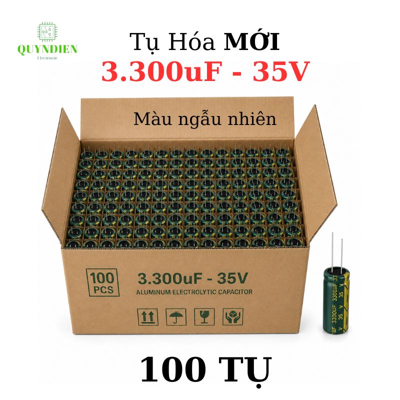 Tụ Hóa 3300uf/35v Màu ngẫu nhiên