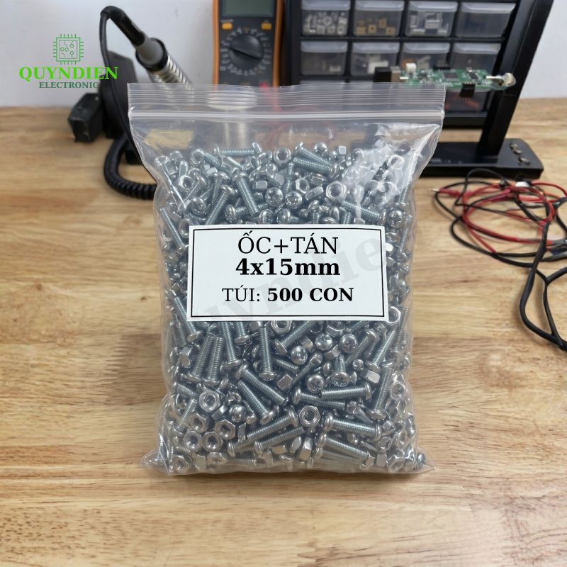 Ốc Vít M4x15mm Có Kèm Tán